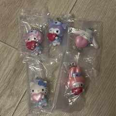 【新品】サンリオキャラクターズ ナーススイングマスコット 全5種 コンプリートの画像
