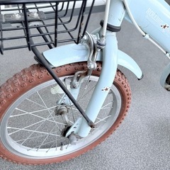 子供用自転車 16インチ 女の子用 手押しハンドル付きの画像