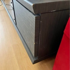 テレビ台 AVローボード 170cmガラス扉収納付き、直接取引希望の画像