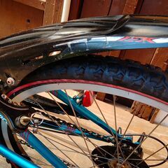 加古川　ソトのマ　子供用自転車　ブリヂストン　EX　6段変速　青色　24インチ　中古　簡易整備済品の画像