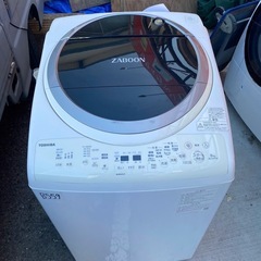 NO B559🌈福岡市内配送設置無料✨🌈東芝 TOSHIBA 縦型洗濯乾燥機 ZABOON（ザブーン） 洗濯8kg/乾燥4.5kg グランホワイト AW-8VM1（W）　2022年の画像