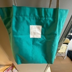 ターコイズ シンプル トートバッグの画像