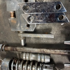 ガーターフォーク メイドインビー製 スティード400用　刻印有り/バルカン400 シャドウ400 スプリンガーフォーク ロングフォークの画像