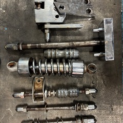 ガーターフォーク メイドインビー製 スティード400用　刻印有り/バルカン400 シャドウ400 スプリンガーフォーク ロングフォークの画像