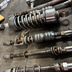 ガーターフォーク メイドインビー製 スティード400用　刻印有り/バルカン400 シャドウ400 スプリンガーフォーク ロングフォークの画像