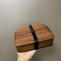 弁当箱　木目　半月形の画像