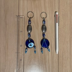 ナザールボンジュウ2個　魔除け トルコのお守り キーホルダーの画像