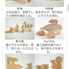 【森のどうぶつつみき】国産材 動物の積み木の画像