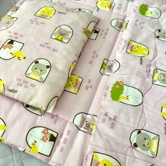 ベビー布団 持ち運びバッグ 4点セットの画像