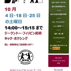 女性とジュニアの初心者向けの格闘技を学ぶスポーツサークルです。の画像