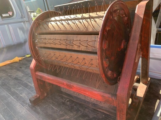 足踏み脱穀機▲チヨダ式！実働！大豆、蕎麦、種籾の選別に！