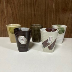 五釉銘彩　小付付陶コップ揃　龍峰窯の画像