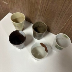 五釉銘彩　小付付陶コップ揃　龍峰窯の画像