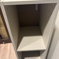 中古　美品　スリム　カラーボックス　ホワイトの画像