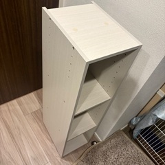 中古　美品　スリム　カラーボックス　ホワイトの画像