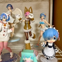 フィギュアまとめ売り　Re：ゼロから始める異世界生活　レム　ラム　初音ミク　リゼロ　人形の画像