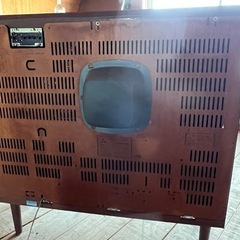 MITSUBISHI 三菱 カラーテレビ 20CKS-956 通電確認済み 昭和レトロ ブラウン管テレビ うす形高雄 の画像