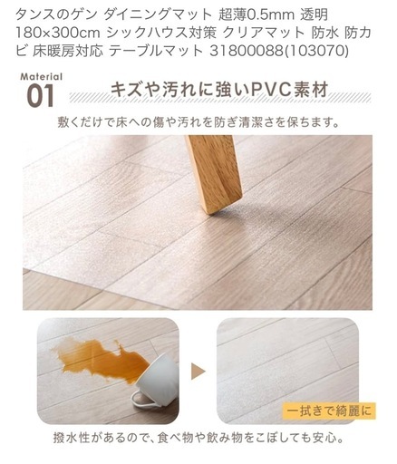 ビニールダイニングマット