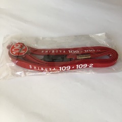 【新品未使用】ネックストラップ SHIBUYA 109・109-2 赤色の画像