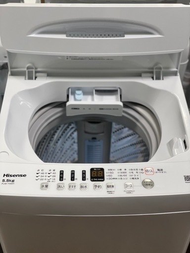 送料・設置込み可　洗濯機　5.5kg Hisense 2024年【分解クリーニング済み】