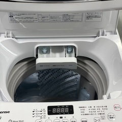 送料・設置込み可　洗濯機　7.5kg Hisense 2022年【分解クリーニング済み】の画像