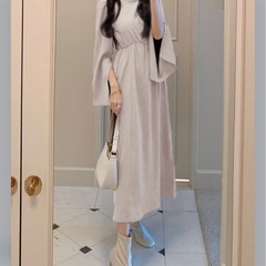 GRLの袖フレアワンピースです☺️の画像