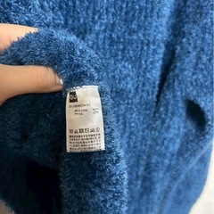 【交渉済】GU タートルネック ニット 青 もこもこ 長袖の画像