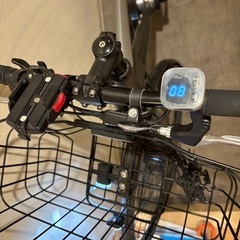 ブリヂストン　TB1e　電動自転車　クロスバイク　グレー　前カゴ純正の画像