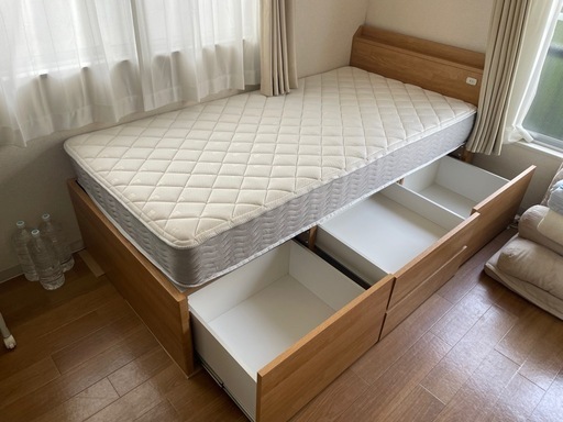 【解体済み】ニトリ ベッドフレーム+マトレス2点セット