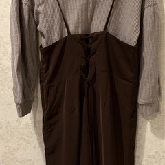 🍂【ナチュラル×大人フェミニン】earth music&ecologyリブニット×ROSE BUDキャミオールインワン✨2点セットの画像