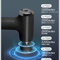 2025新登場】筋膜リリースガン，ハンディガン 6段階振動強力振動 4種類の画像
