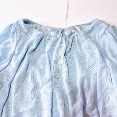 ボートネック シフォン トップスの画像