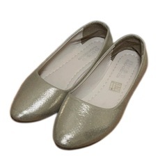 SHEINゴールド メタリックフラットシューズ 23.5cmの画像