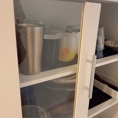 《受け渡し様決まりました！》【ニトリ】食器棚10/4まで(レンジ台・炊飯器置き)の画像