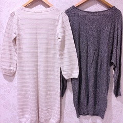 🍁【秋のラメ入り上品ニットセット】NATURAL BEAUTY BASIC × INGNI｜美品2点まとめて♪の画像