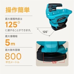 限定1名❣️新品未使用品✨️ 電動 散粒機 散布機 充電式播種機 肥料散布機 融雪機 種子散布機 種まき 飼料 本体のみ の画像