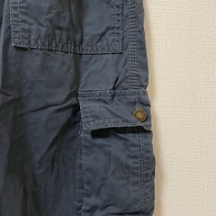 ネイビー カーゴパンツ ベルト付き 綿100％の画像