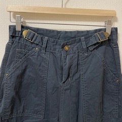 ネイビー カーゴパンツ ベルト付き 綿100％の画像