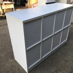 フラップシェルフ ディスプレイラック  マガジンやレコードなどディスプレイ収納 110cm×40cm×高さ85cmの画像