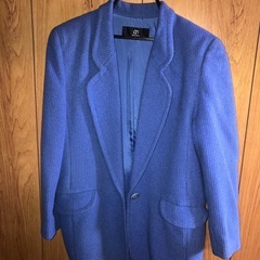 AUCH ウール100% テーラードジャケット 青の画像