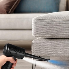 【超美品】電動エアダスター 3段階風力 強力 長時間使用 5種類ノズル LEDライトの画像