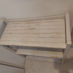 ホワイト 白 3段木製棚の画像