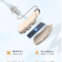 【新品未使用】補聴器　耳掛け時期　ノイズカット　軽量　長時間使用可能の画像