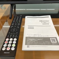 【超美品　2025年製】Hisense（ハイセンス）製43V型4K液晶テレビ「43E65K」の画像