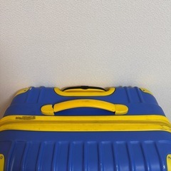 スーツケース ブルー イエロー 86L Lサイズの画像