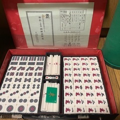 麻雀牌&DX麻雀マットのセット 高級麻雀牌 6号 赤ドラありの画像