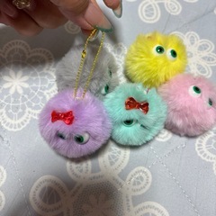ふわふわキャラクターキーホルダー5つの画像