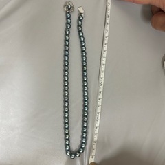真珠ネックレス　ブルーグレーの画像
