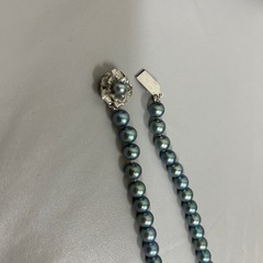 真珠ネックレス　ブルーグレーの画像