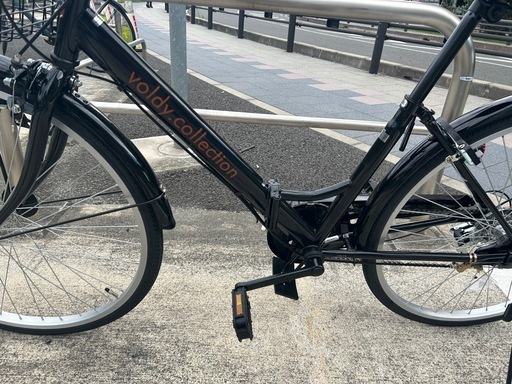 ボルディ(Voldy) 自転車 ママチャリ 折りたたみ 26インチ シマノ製6段変速 前カゴ ダイナモライト リングロック錠 泥除け 付き 折り畳み可能 シティサイクル VFC-001
